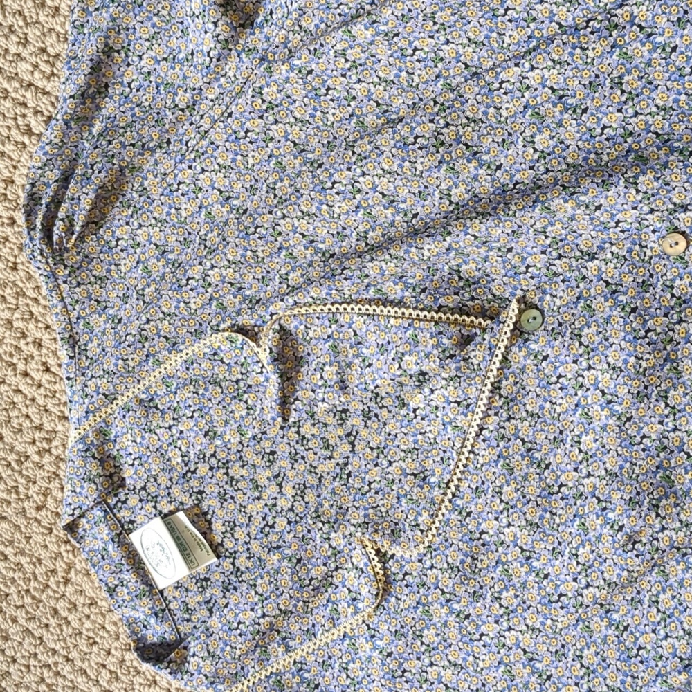 Vintage Laura Ashley Ditsy Floral Violet Print Skirt & Blouse Set Cottagecore